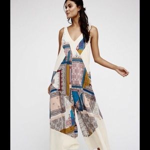Free people printed jumpsuit size S